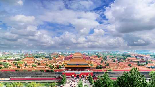 北京故宫建筑全景背景视频视频素材模板下载