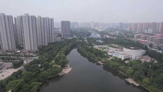 菏泽城市航拍全景