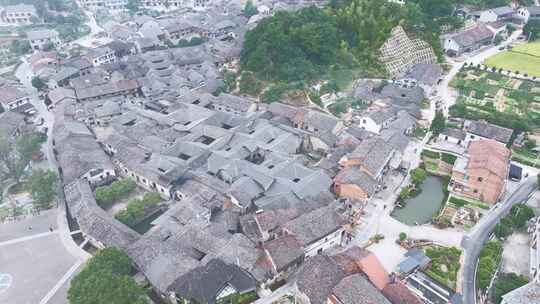 湖南岳阳市张谷英村大景航拍