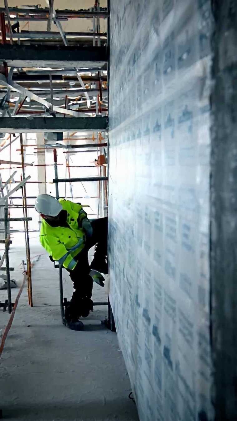 建筑工人工地施工场景