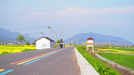 杭州富春江江畔绿道风景