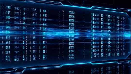 蓝色科技数据数字背景画面