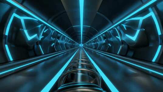 科技感隧道穿梭素材