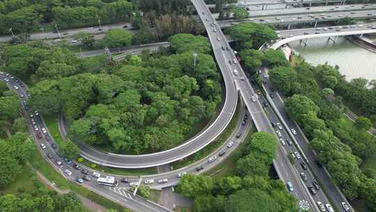 深圳人才公园-沙河西路城市车流