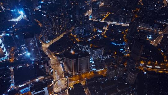 一线城市夜景航拍