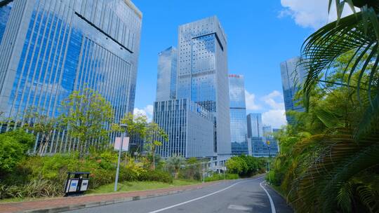 现代化园林城市高楼大厦高端写字楼商业中心