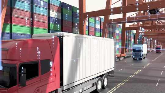 现代化科技感运输海运国际贸易航运交通运输