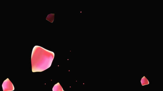 玫瑰花瓣装饰小元素视频素材