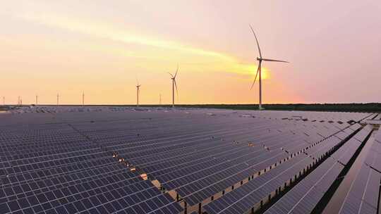 光伏发电和风能发电厂