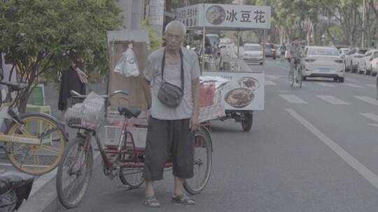 菜市场农贸市场摊主摊贩视频素材模板下载