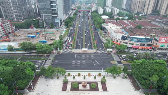 佛山禅城区城市交通建筑航拍