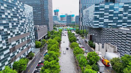 南京暴雨 洪水 洪涝 城市积水视频素材模板下载