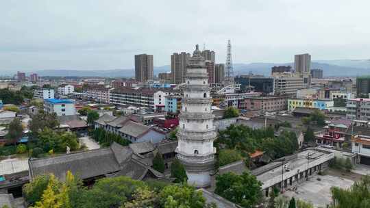 山西古建 晋中市太谷白塔+孔家大院视频素材模板下载