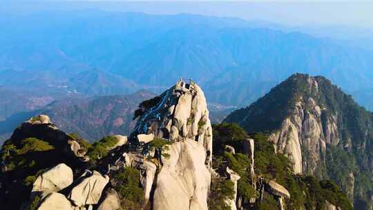 安徽黄山风景区自然风光航拍