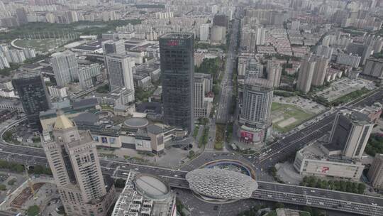 城市交通-上海五角场-高架桥商业中心