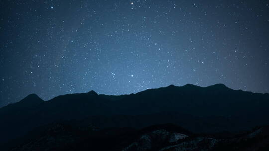 唯美群山中星空延时