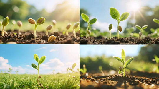 种子发芽 生长希望励志高清在线视频素材下载