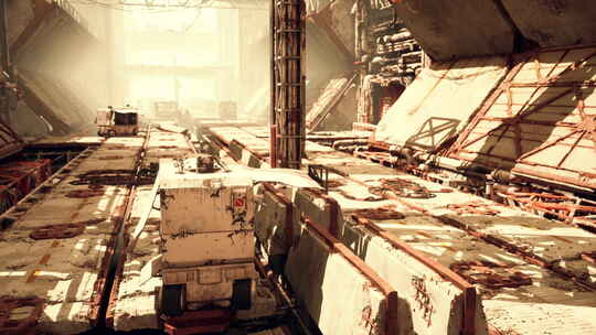 旧废弃的后苏联燃煤电厂视频素材模板下载