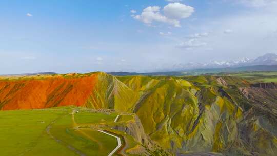 4K航拍新疆塔城地区安集海大峡谷风光视频素材模板下载