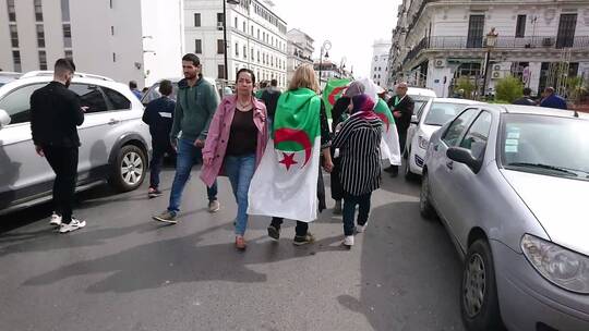 阿尔及利亚的政治集会视频素材模板下载