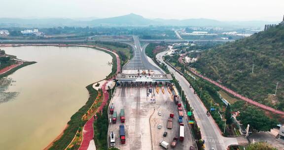 广西柳州鹿寨县多建筑航拍