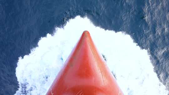 船头球鼻艏 球鼻艏 船首 船头行驶视频素材模板下载