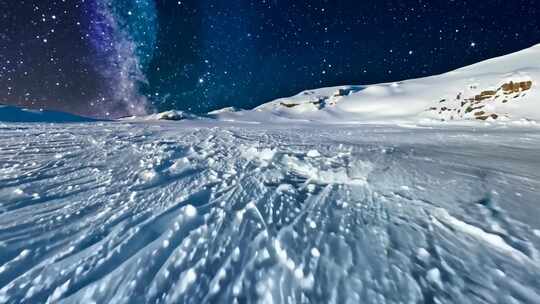 极地雪光 星河交辉 冷冽奇幻画面