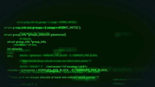 计算机技术网络黑客程序代码屏幕滚动