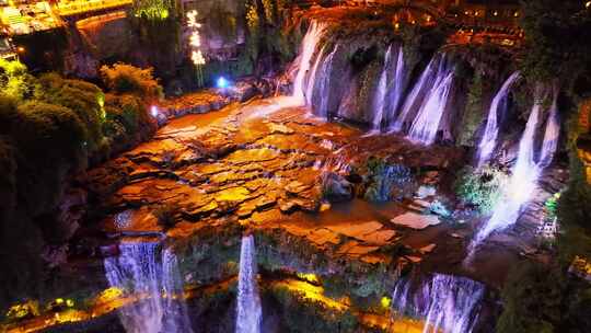 网红小镇芙蓉镇夜景