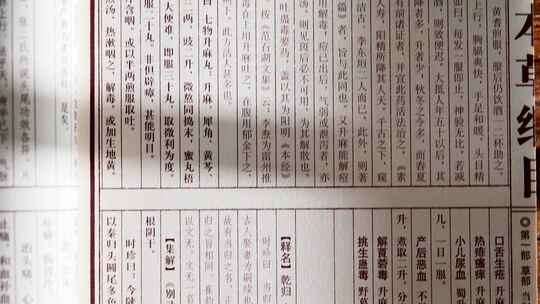 中华传统医学药典宝典李时珍本草纲目视频素材模板下载