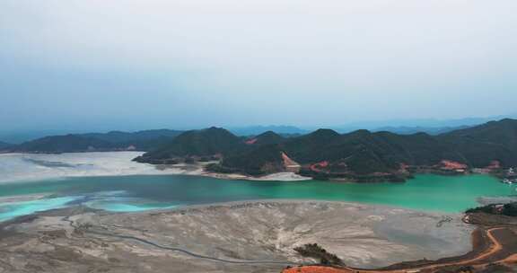 江西德兴铜矿高山水库航拍