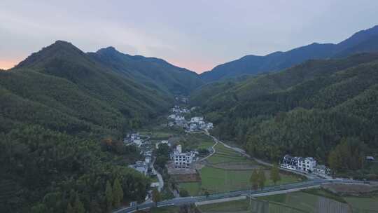 安徽西递宏村周边皖南秋色徽派建筑村落