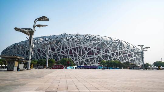 8K北京鸟巢体育馆大范围移动延时摄影