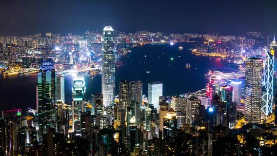 香港市区夜景