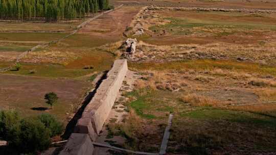 航拍新疆古城遗址