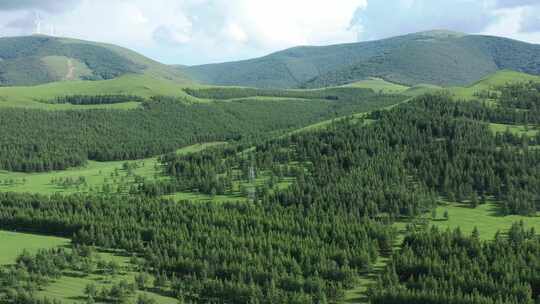 【航拍】坝上草原森林风光空镜 绿水青山