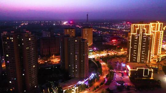 阿克苏市区夜景