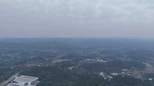 连绵起伏山川航拍