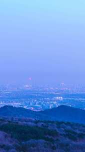 北京冬季城市夜景亮灯全景