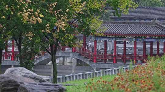 雨后中式古建筑