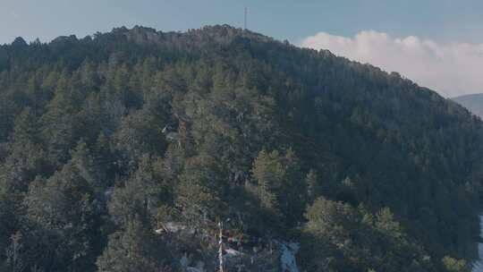 航拍云南德钦飞来寺梅里雪山观景台风光