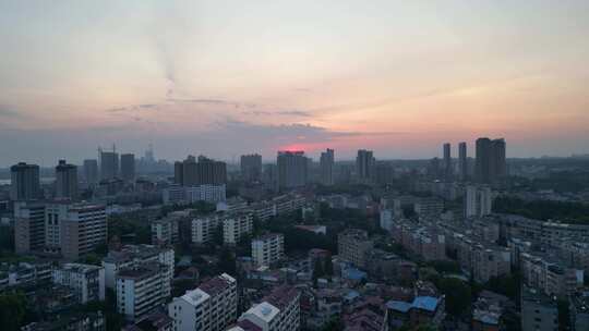 江西九江日出九江大景航拍