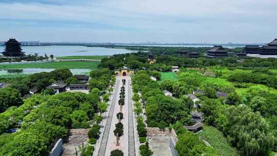 4K高清航拍苏州阳澄湖重元寺合集