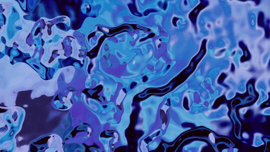 蓝色鲜艳高端流体反光模拟动画贴图材质