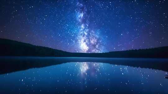 唯美星空夜景空镜 银河系星座 斗转星移