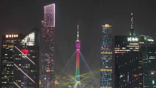 广州2023灯光秀视频素材模板下载