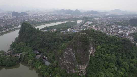 广西桂林木龙湖景区航拍视频素材模板下载