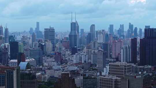 上海台风暴风雨来临前黑云压城航拍