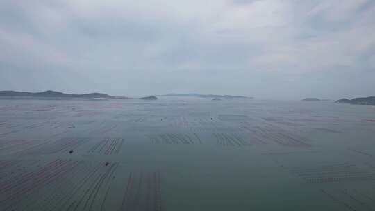 一望无际蓝色海洋大海风光航拍