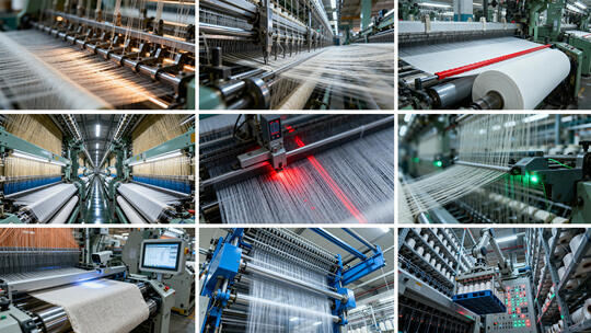 纺织厂纱线织布现代化生产线